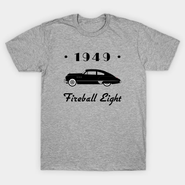 1949 Fireball Eight - basic black T-Shirt by Ginger Bobby